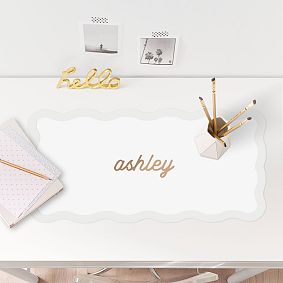 Personalized Slim Scallop Desk Mat (24"x14")