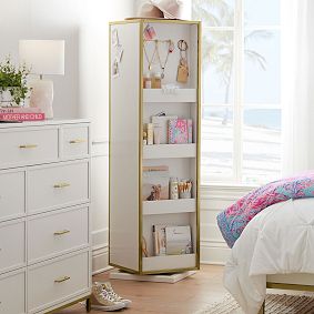 Blaire Rotating Storage Mirror (18"w x 18"d)
