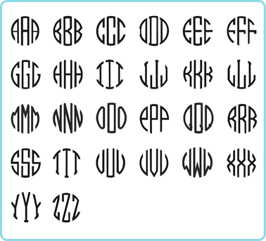 Monogram Style 8 Complete List