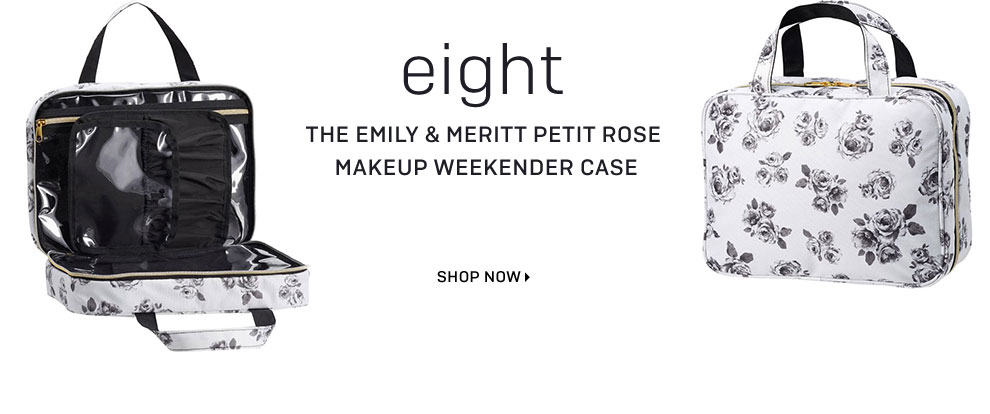 The Emily & Meritt Petit Rose Makeup Weekender Case