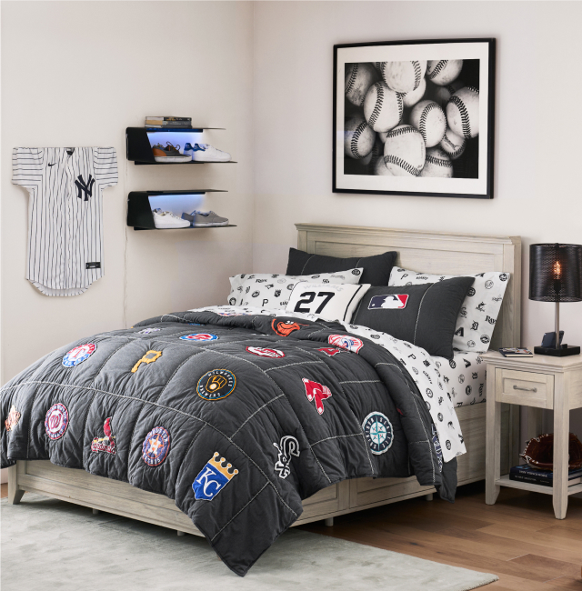 Potter Barn Teen NHL Full Quilt with 1 sham cheapest