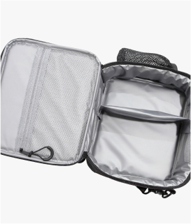 Image of Gear-Up Adaptive Lunch in Minecraft™ The End™ Glow print, showing interior compartments.