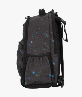 Side-facing image of Gear-Up Adaptive Backpack in Minecraft™ The End™ Glow print.