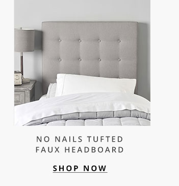 No Nails Tufted Faux Headboard