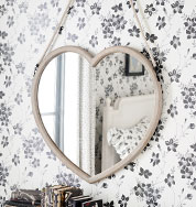Emily + Meritt Wooden Heart Mirror