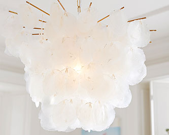 Large Capiz Chandelier