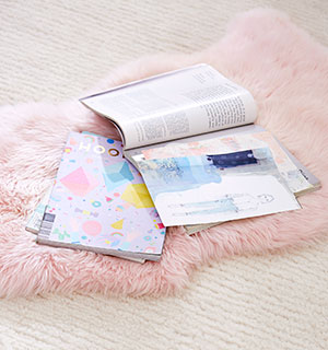 Blush Supersoft Shearling Rug