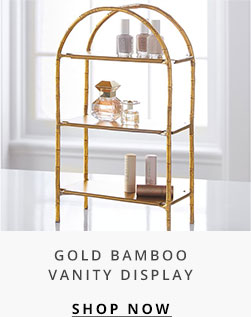 Gold Bamboo Vanity Display