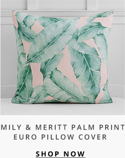 Emily & Meritt Palm Print Euro Pillow Cover