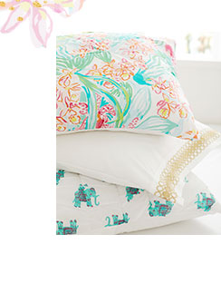 Organic Orchid Border Duvet Cover and Sham