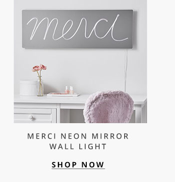 Merci Neon Mirror Wall Light