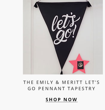 Emily & Meritt Let's Go Pennant Tapestry