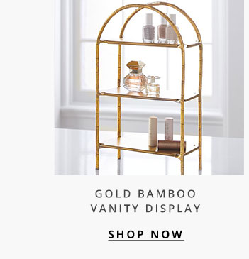 Gold Bamboo Vanity Display