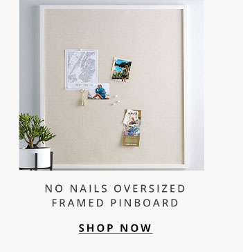 No Nails Oversized Framed Pinboard