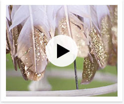 DIY Glitter Feather Lamp