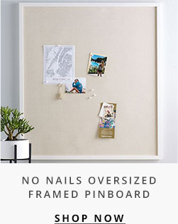No Nails Oversized Framed Pinboard