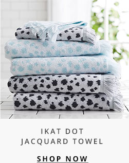 Ikat Dot Jacquard Towel