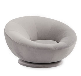 Performance Everyday Velvet Gray Groovy Swivel Chair