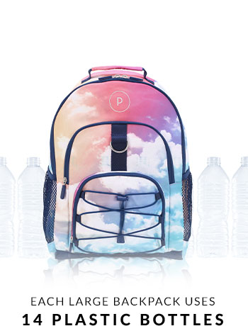 Each Large Backpack Uses 14 Plastic Bottles