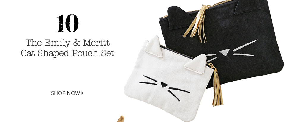 The Emily & Meritt Cat Shaped Pouch Set